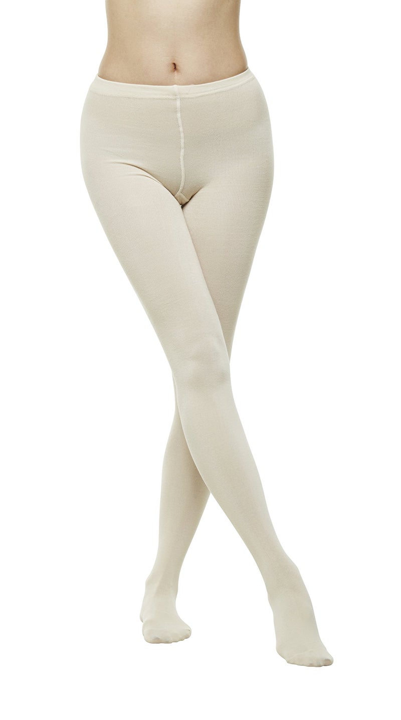 STYLEGAGA Women Color Flat knit Sweater Cotton Stirrup Footless Footed tights (S/M, Ivory) - Image 4